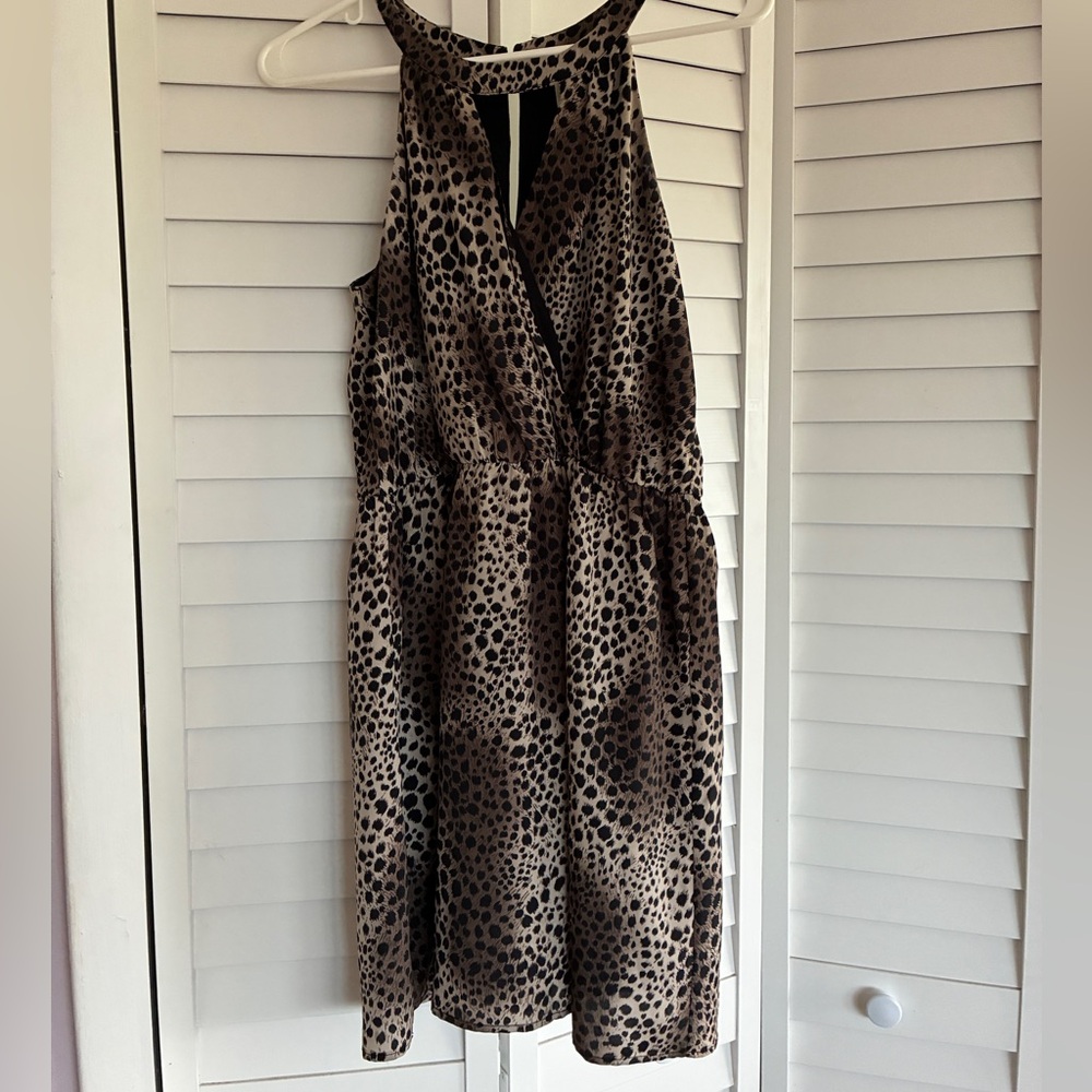 Andree Brown Leopard Print Dress